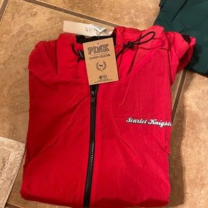 NWT Victoria's Secret PINK RUTGERS Anorak Long Jacket M / L